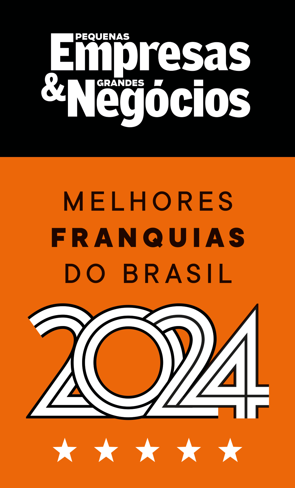 O CNA Idiomas é 5 Estrelas - As Melhores Franquias do Brasil de acordo com a Revista Pequenas Empresas e Grandes Negócios, da Editora Globo