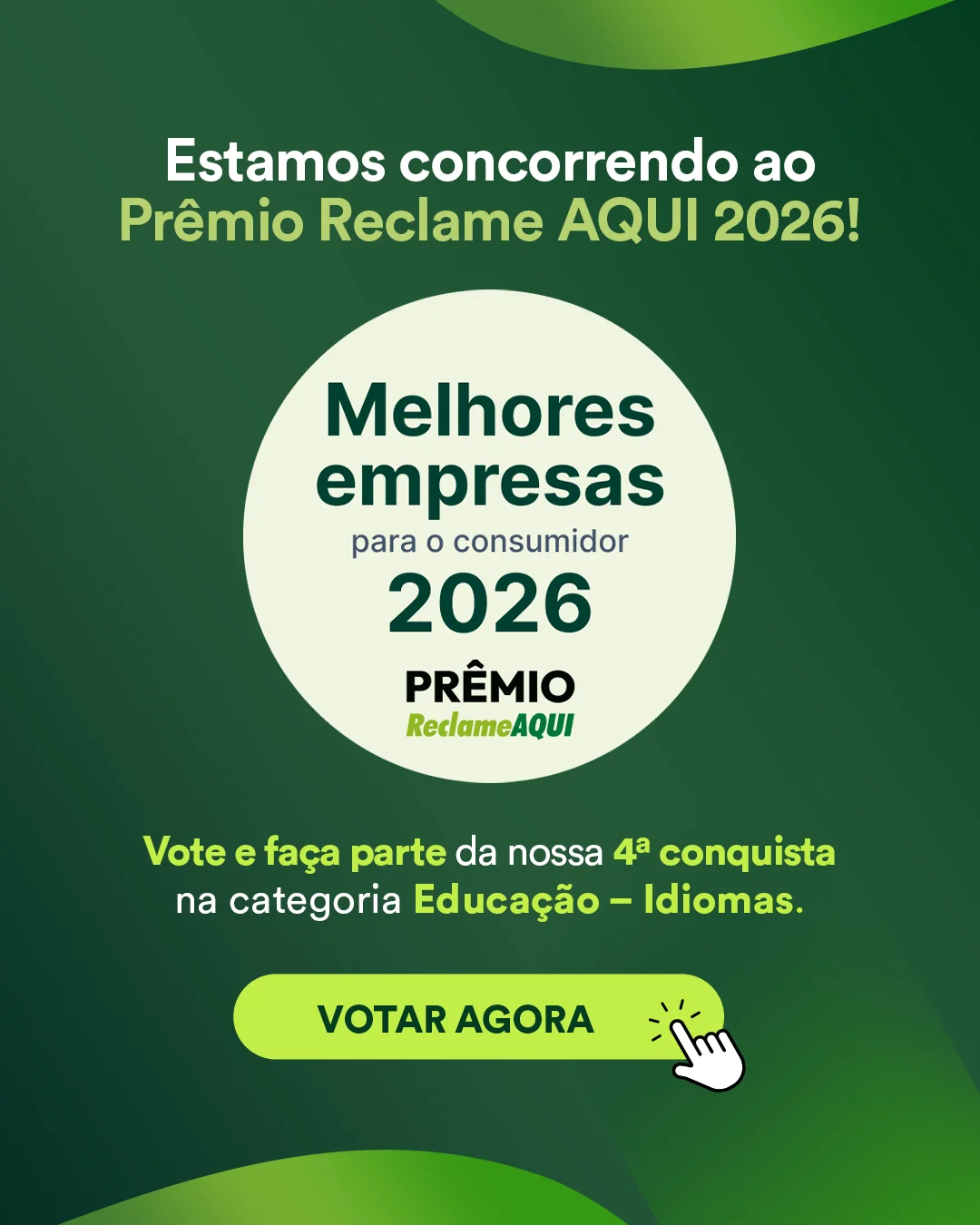 Votação do Prêmio Reclame AQUI 2026 - CNA
